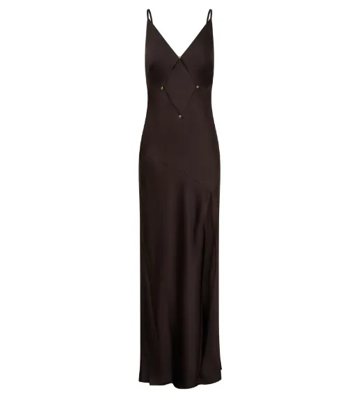 Maddison V Neck Satin Maxi Dress