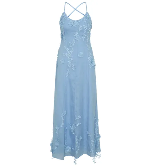 Odette Floral Lace Midi Dress